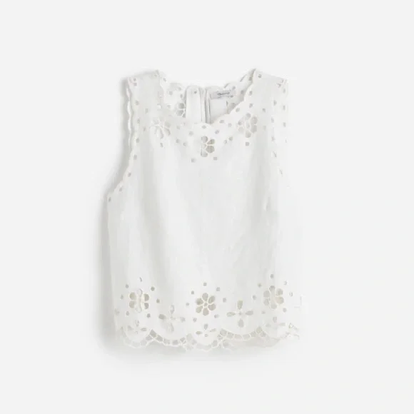 Madewell Cream Eyelet Sleeveless Top - Picture 6 of 6
